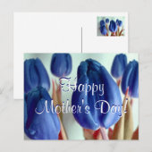 ハッピーマザーズデイブルーチューリップ ポストカード (正面/裏面)