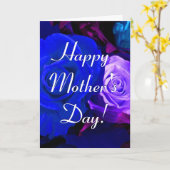 ハッピーマザーズデイブルーパープルバラI カード (黄色い花)