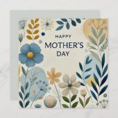 ハッピーマザーズデイプリントデザイン 招待状 (正面/裏面)