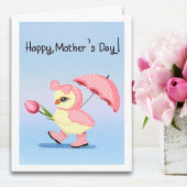 ハッピーマザーズデイベビーチックインザレイン カード