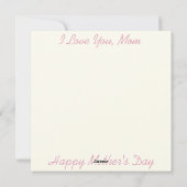 ハッピーマザーズデイホリデーカード シーズンカード (裏面)