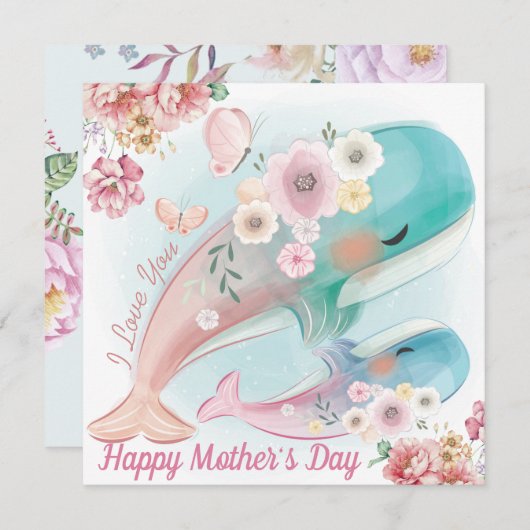 ハッピーマザーズデイホリデーカード シーズンカード (正面/裏面)