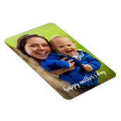 ハッピーマザーズデイホワイトスクリプト写真テンプレート マグネット (右側)