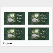 ハッピーマザーズデイホワイトチューリップ 長方形シール (シート)