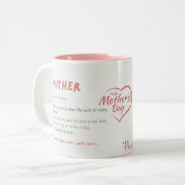 ハッピーマザーズデイマグカップ ツートーンマグカップ (正面左)