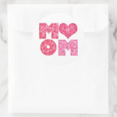 ハッピーマザーズデイママアルファベット ラウンドシール (バッグ)