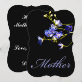 ハッピーマザーズデイママーブルフラワーズフラットカード (正面/裏面)