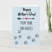 ハッピーマザーズデイマルチドッグキャットペットファーベビー カード (正面)