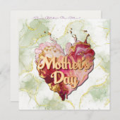 ハッピーマザーズデイモダンホリデーカード シーズンカード (正面/裏面)