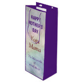 ハッピーマザーズデイヨガママデザイン ワインギフトバッグ (正面アングル)