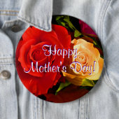 ハッピーマザーズデイレッドイエローローズ 缶バッジ (インサイチュ)