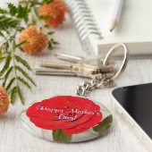 ハッピーマザーズデイレッドローズ キーホルダー (側面)