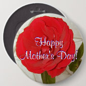ハッピーマザーズデイレッドローズI 缶バッジ (正面&裏面)