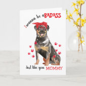 ハッピーマザーズデイロットワイラードッグ カード (黄色い花)