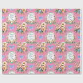 ハッピーマザーズデイロマンチックピンク ラッピングペーパー (フラット)