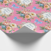 ハッピーマザーズデイロマンチックピンク ラッピングペーパー (角)