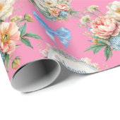 ハッピーマザーズデイロマンチックピンク ラッピングペーパー (ロールコーナー)