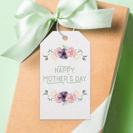 ハッピーマザーズデイワイルドバラフローラ |白 ギフトタグ