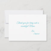 ハッピーマザーズデイワイルドフラワーブーケオンターコイズ カード (裏面)