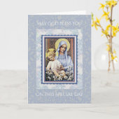 ハッピーマザーズデイヴァージンメアリ宗教カード カード (黄色い花)