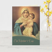 ハッピーマザーズデイヴァージンメアリ宗教カード カード (黄色い花)