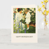 ハッピーマザーズデイヴィンテージアーカスタムト カード (黄色い花)