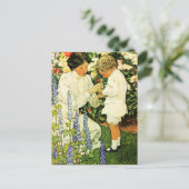 ハッピーマザーズデイヴィンテージアートはがき ポストカード (スタンド正面)