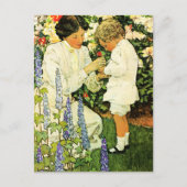 ハッピーマザーズデイヴィンテージアートはがき ポストカード (正面)