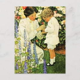 ハッピーマザーズデイヴィンテージアートはがき ポストカード