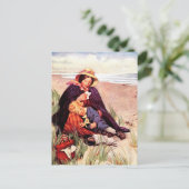 ハッピーマザーズデイヴィンテージアートはがき ポストカード (スタンド正面)