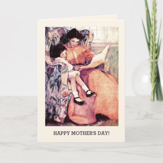 ハッピーマザーズデイヴィンテージアートカスタムカード カード (正面)