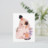 ハッピーマザーズデイヴィンテージアート ポストカード (スタンド正面)