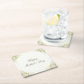 ハッピーマザーズデイヴィンテージワイルドフラワーガーデンパーティー スクエアペーパーコースター (インサイチュ)