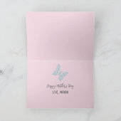 ハッピーマザーズデイ写真パステルキュート蝶 カード (内部)