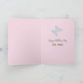 ハッピーマザーズデイ写真パステルキュート蝶 カード (内部)