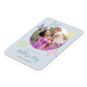 ハッピーマザーズデイ写真パステルキュート蝶 マグネット (左側)