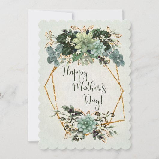 ハッピーマザーズデイ多肉性スワッグオーガニック枠 (正面)