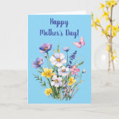 ハッピーマザーズデイ折り畳みカード カード (黄色い花)