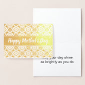 ハッピーマザーズデイ文字テンプレートエレガント金ゴールド 箔カード (ディスプレー)
