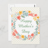 ハッピーマザーズデイ春の花 ポストカード (正面/裏面)