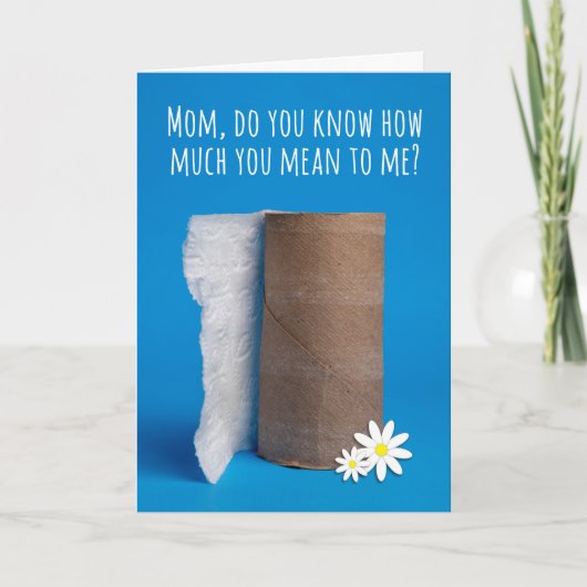 ハッピーマザーズデイ最後の一枚のトイレ紙 シーズンカード (正面)