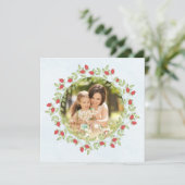 ハッピーマザーズデイ水彩バラフローラ写真 カード (スタンド正面)