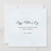 ハッピーマザーズデイ水彩バラフローラ写真 カード (裏面)