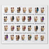 ハッピーマザーズデイ水彩ママーラッピング紙 ラッピングペーパー (フラット)