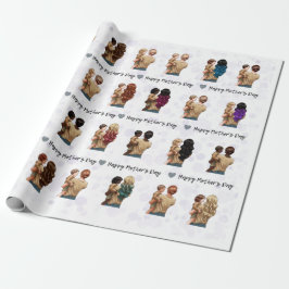 ハッピーマザーズデイ水彩ママーラッピング紙 ラッピングペーパー