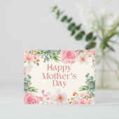 ハッピーマザーズデイ水彩花 シーズンポストカード (スタンド正面)