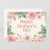 ハッピーマザーズデイ水彩花 シーズンポストカード (正面/裏面)