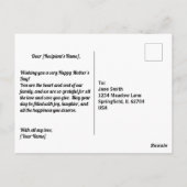 ハッピーマザーズデイ牛ヴィンテージはがき ポストカード (裏面)