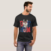 ハッピーマザーズデイ犬ママ犬マザーアメリカアメリカン Tシャツ (正面フル)