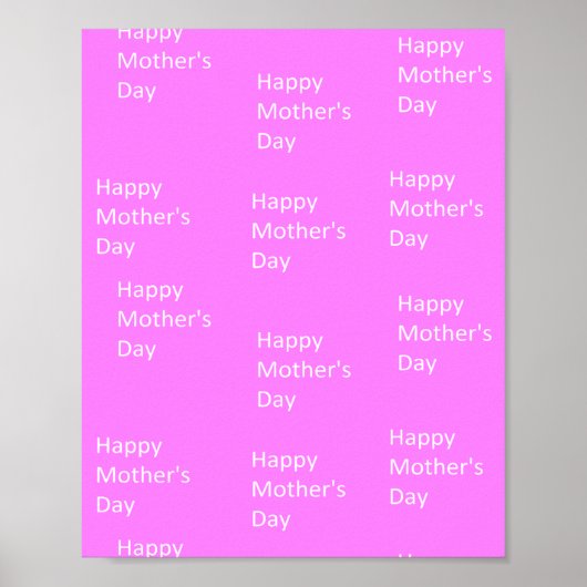 ハッピーマザーズデイ白文字 ポスター (正面)